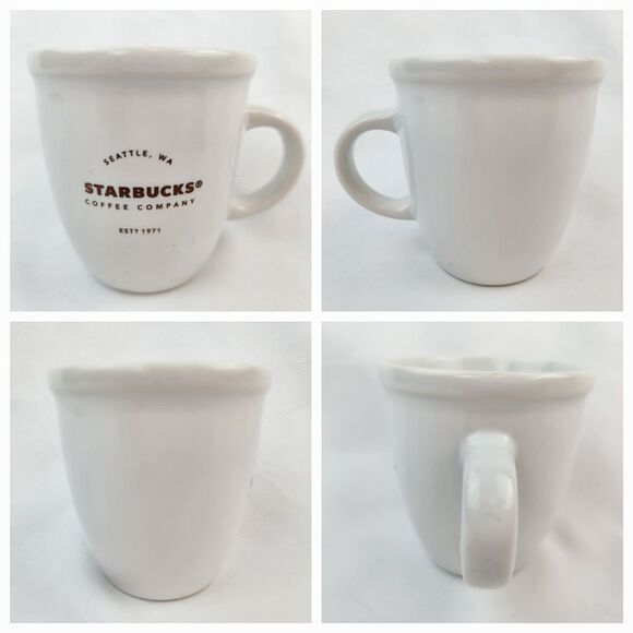 ☕️Starbucks 2016 Ivory Mini Abbey Ceramic Demitasse 3oz Espresso Mug - Picture 7 of 11